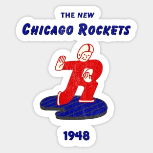 Defunct Chicago Rockets Football 1948 Sticker